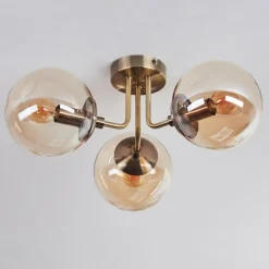 hofstein Plafonnier Cabalonga Vieux laiton, 3 lumières