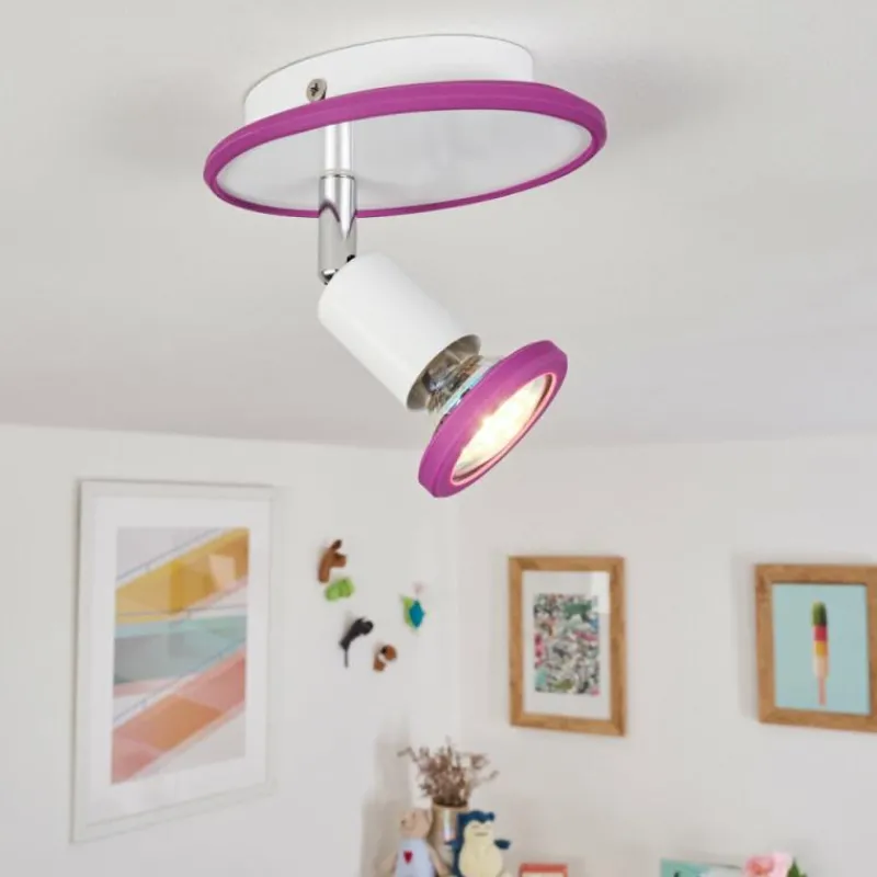 hofstein Plafonnier Cabri LED Chrome, Lila, Blanc, 1 lumière