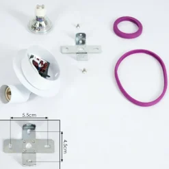 hofstein Plafonnier Cabri LED Chrome, Lila, Blanc, 1 lumière