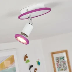 hofstein Plafonnier Cabri LED Chrome, Lila, Blanc, 1 lumière