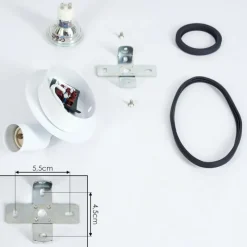 hofstein Plafonnier Cabri LED Chrome, Noir, Blanc, 1 lumière