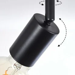 Lampes Vintages & Rétros-hofstein Plafonnier Cacoq Noir, 4 lumières