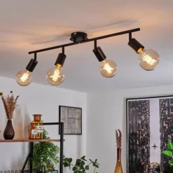 Lampes Vintages & Rétros-hofstein Plafonnier Cacoq Noir, 4 lumières