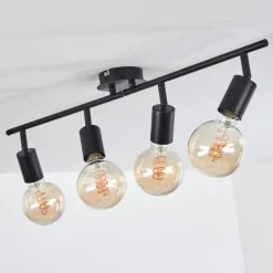 Lampes Vintages & Rétros-hofstein Plafonnier Cacoq Noir, 4 lumières