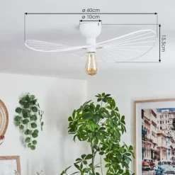 hofstein Plafonnier Cacor Blanc, 1 lumière