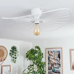 hofstein Plafonnier Cacor Blanc, 1 lumière