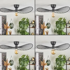 hofstein Plafonnier Cacor Noir, 1 lumière