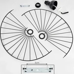 hofstein Plafonnier Cacor Noir, 1 lumière