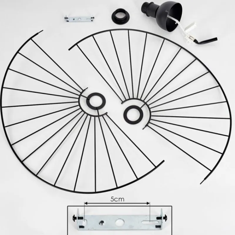 hofstein Plafonnier Cacor Noir, 1 lumière