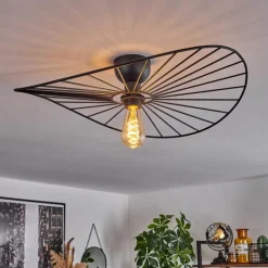 hofstein Plafonnier Cacor Noir, 1 lumière