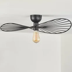 hofstein Plafonnier Cacor Noir, 1 lumière