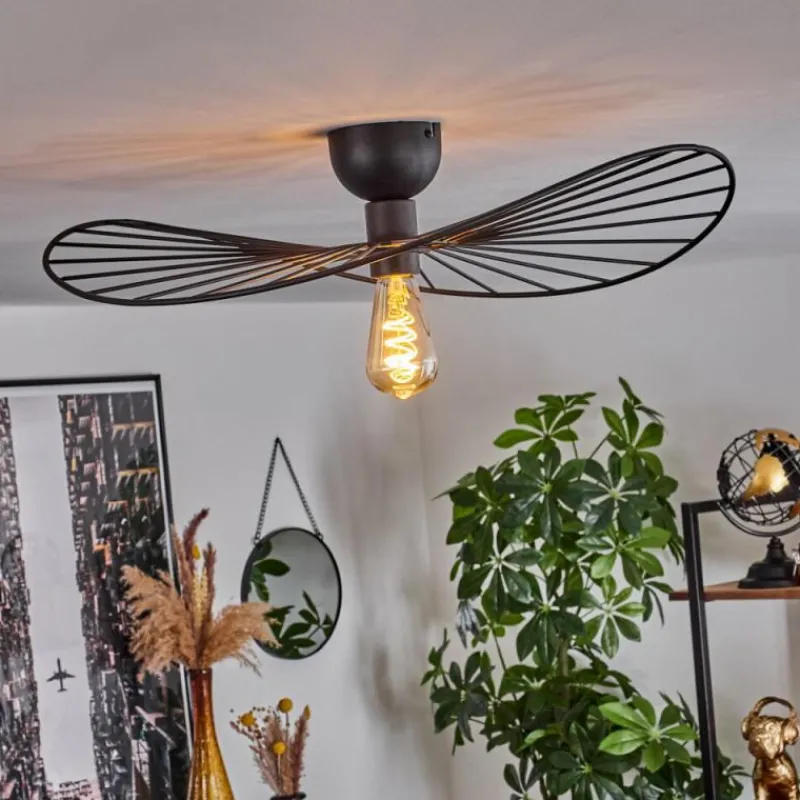 hofstein Plafonnier Cacor Noir, 1 lumière