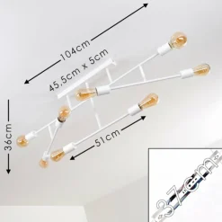 hofstein Plafonnier Cahaba Blanc, 8 lumières* Plafonniers