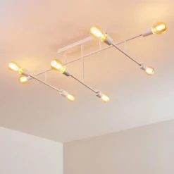 hofstein Plafonnier Cahaba Blanc, 8 lumières* Plafonniers