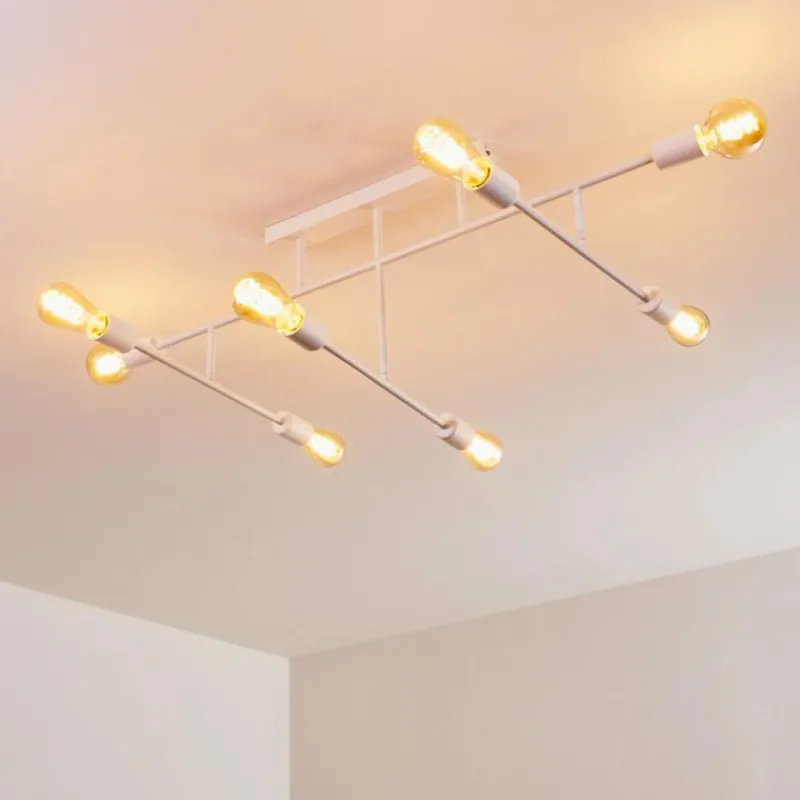 hofstein Plafonnier Cahaba Blanc, 8 lumières* Plafonniers