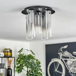 hofstein Plafonnier Caimitte Noir, 5 lumières