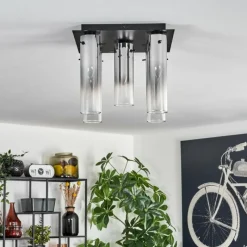 hofstein Plafonnier Caimitte Noir, 5 lumières
