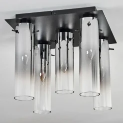 hofstein Plafonnier Caimitte Noir, 5 lumières