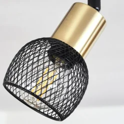 Lampes Vintages & Rétros-hofstein Plafonnier Cairns Vieux laiton, Noir, 6 lumières