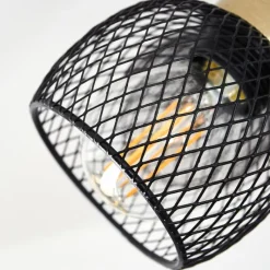 Lampes Vintages & Rétros-hofstein Plafonnier Cairns Vieux laiton, Noir, 6 lumières