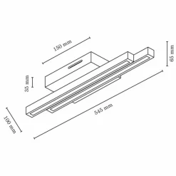 Luminaires Scandinaves-hofstein Plafonnier Cajas LED Écru, 2 lumières
