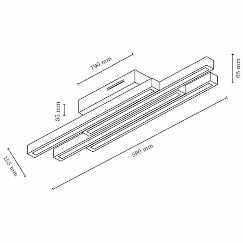 Luminaires Scandinaves-hofstein Plafonnier Cajas LED Écru, 4 lumières