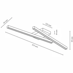 hofstein Plafonnier Cajas LED Écru, 2 lumières
