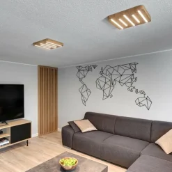 hofstein Plafonnier Cajas LED Écru, 5 lumières