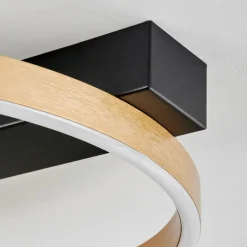 Lampes Dorées-hofstein Plafonnier Cajean LED Noir, 1 lumière