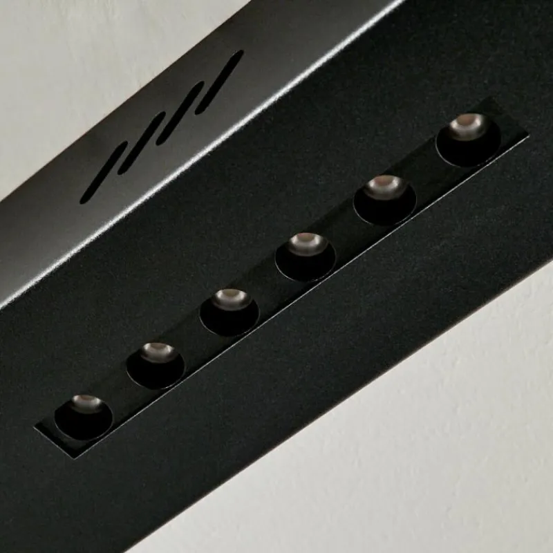 Lampes Dorées-hofstein Plafonnier Cajean LED Noir, 1 lumière