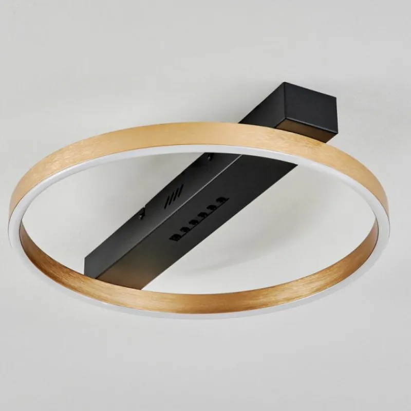 Lampes Dorées-hofstein Plafonnier Cajean LED Noir, 1 lumière