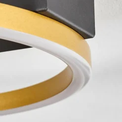 Lampes Dorées-hofstein Plafonnier Cajean LED Noir, 2 lumières