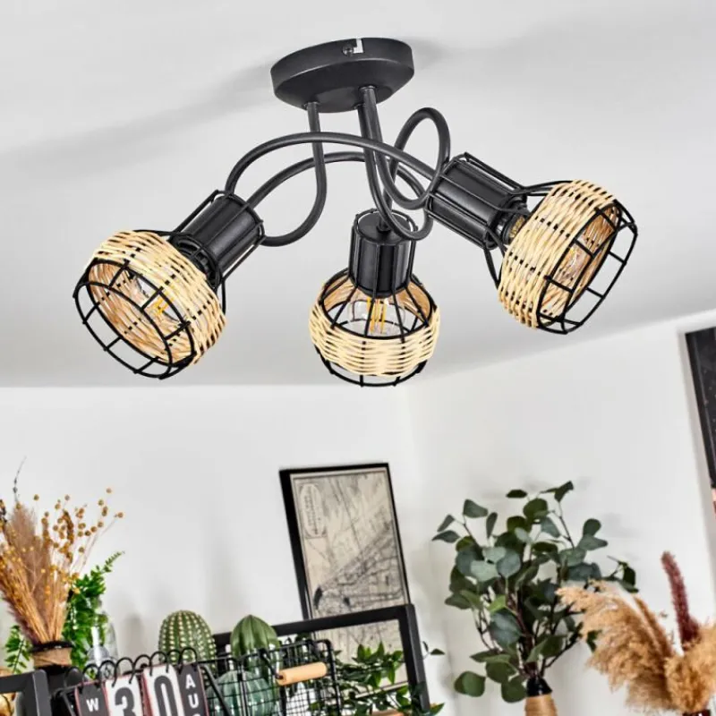 Luminaires Scandinaves-hofstein Plafonnier Calamar Noir, 3 lumières