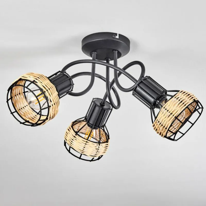 Luminaires Scandinaves-hofstein Plafonnier Calamar Noir, 3 lumières