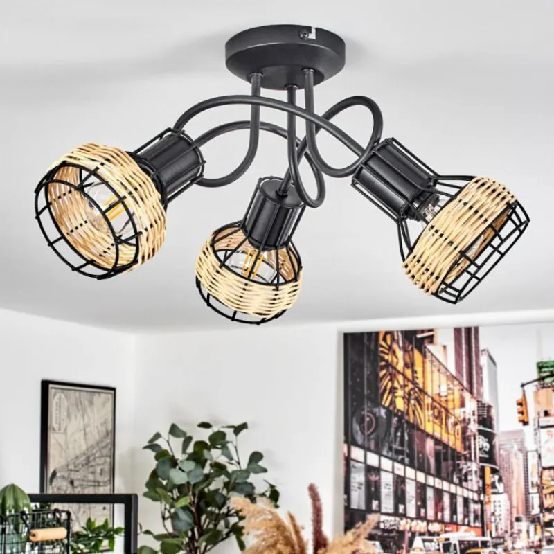 Luminaires Scandinaves-hofstein Plafonnier Calamar Noir, 3 lumières