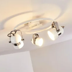 Lampes Industrielles-hofstein Plafonnier Callac Blanc, 3 lumières