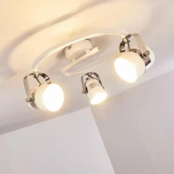 Lampes Industrielles-hofstein Plafonnier Callac Blanc, 3 lumières