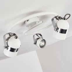 Lampes Industrielles-hofstein Plafonnier Callac Blanc, 3 lumières