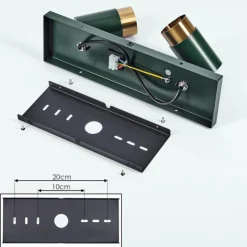 hofstein Plafonnier Campanas Vert, Laiton, 2 lumières