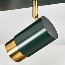 hofstein Plafonnier Campanas Vert, Laiton, 2 lumières