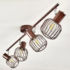 hofstein Plafonnier Cancun Brun, 4 lumières* Spots Et Projecteurs