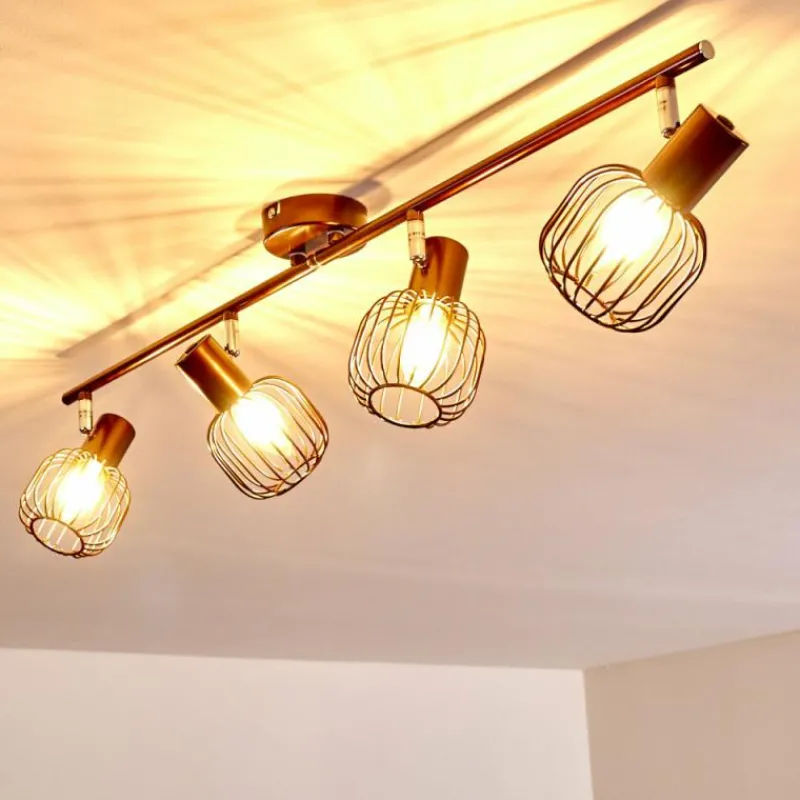 hofstein Plafonnier Cancun Brun, 4 lumières* Spots Et Projecteurs