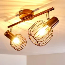 hofstein Plafonnier Cancun Brun, 2 lumières* Spots Et Projecteurs