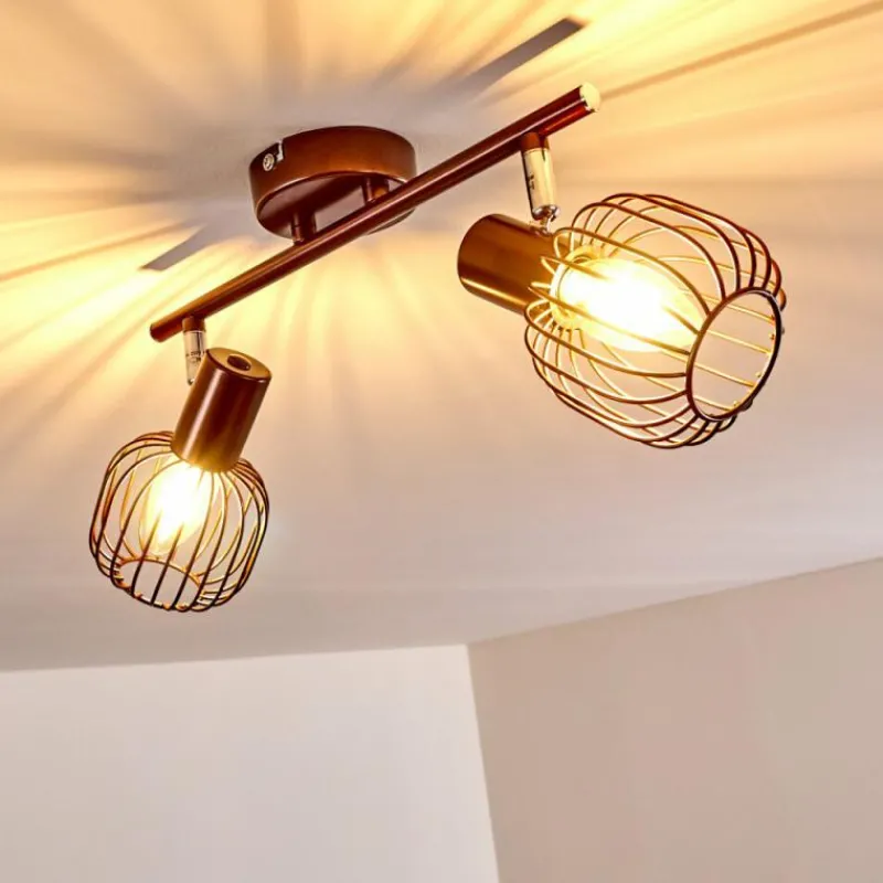 hofstein Plafonnier Cancun Brun, 2 lumières* Spots Et Projecteurs