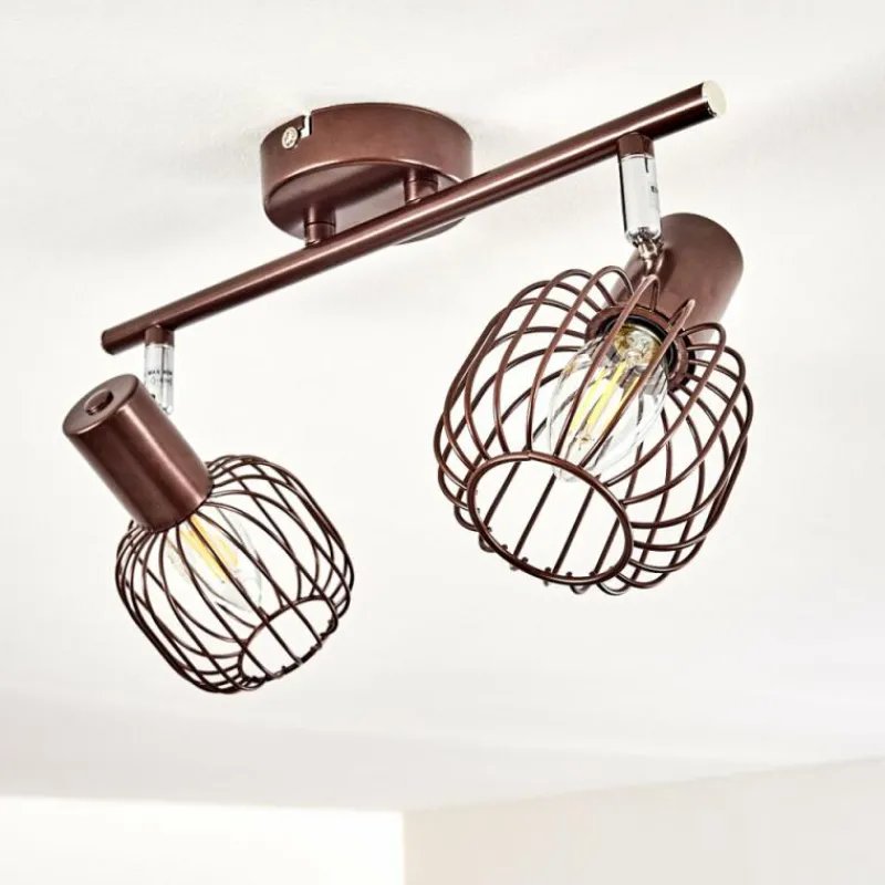 hofstein Plafonnier Cancun Brun, 2 lumières* Spots Et Projecteurs