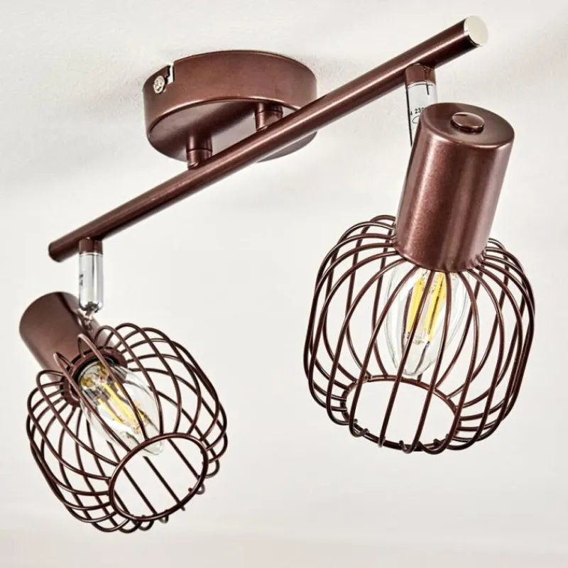 hofstein Plafonnier Cancun Brun, 2 lumières* Spots Et Projecteurs