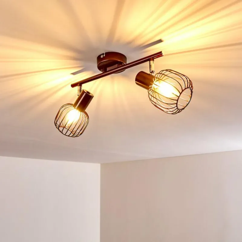 hofstein Plafonnier Cancun Brun, 2 lumières* Spots Et Projecteurs