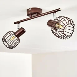 hofstein Plafonnier Cancun Brun, 2 lumières* Spots Et Projecteurs