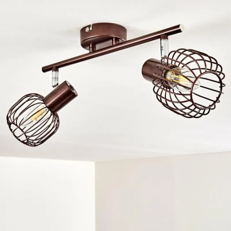 hofstein Plafonnier Cancun Brun, 2 lumières* Spots Et Projecteurs