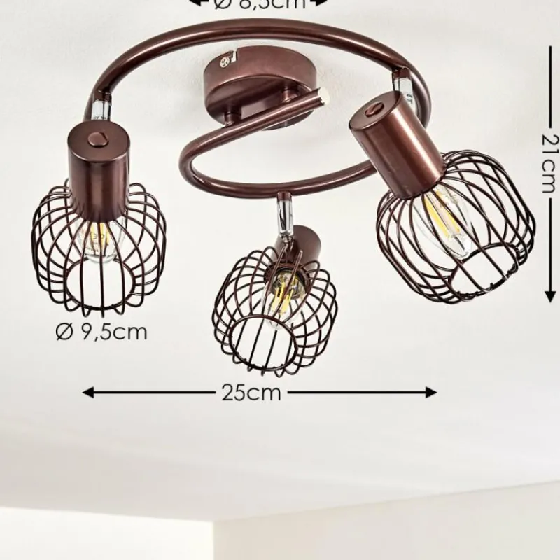 hofstein Plafonnier Cancun Brun, 3 lumières* Spots Et Projecteurs